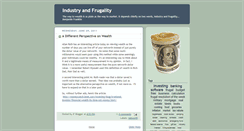 Desktop Screenshot of industryandfrugality.com